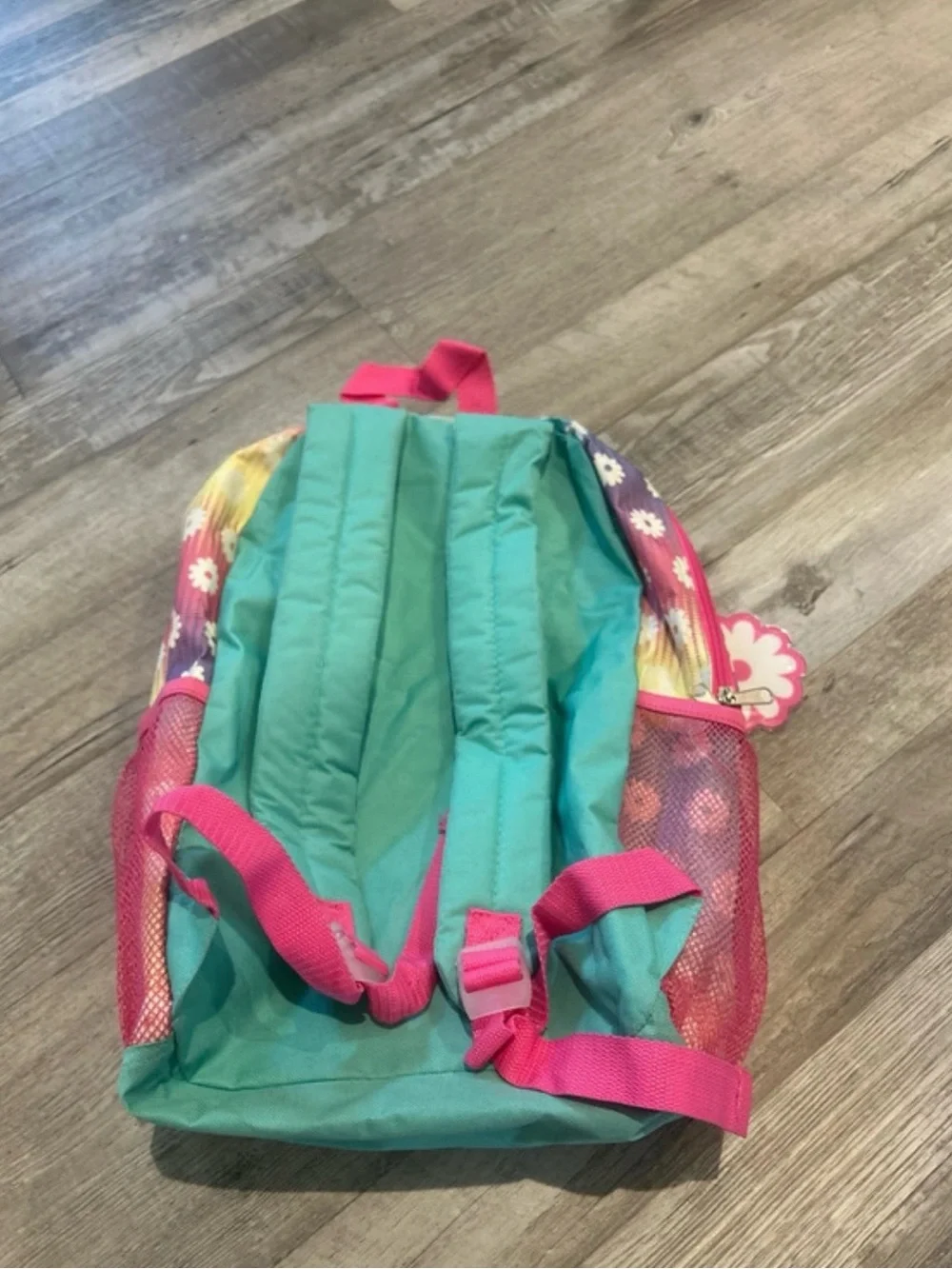 Kids Rainbow Daisy Backpack - Pink, Yellow, Purple